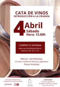 Cata - vinos criados en barrica - 4 de abril